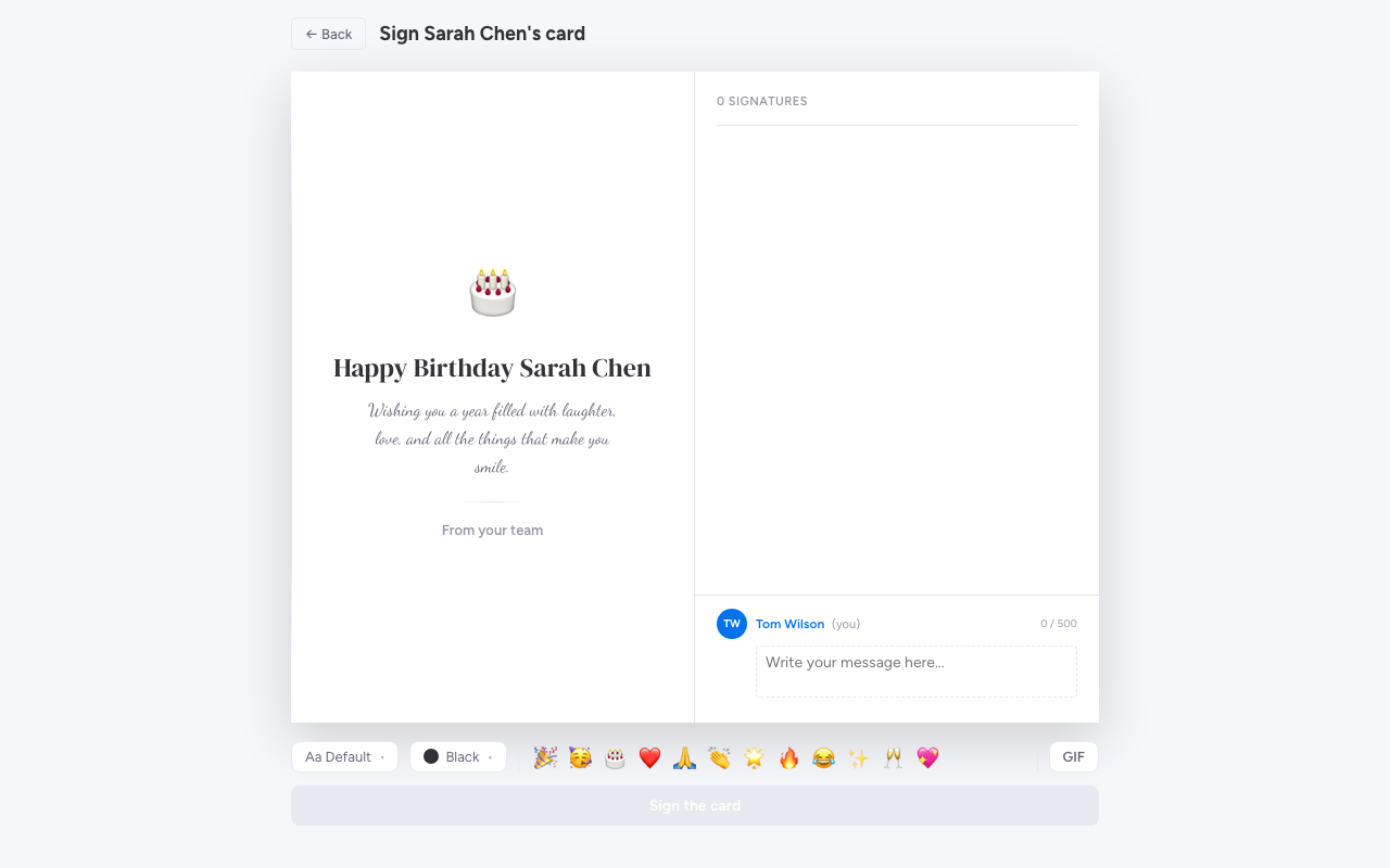 Smart prompt above the message composer